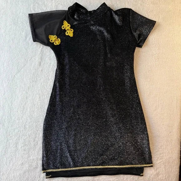 Black and Gold Dance Dress - Picture 1 of 13